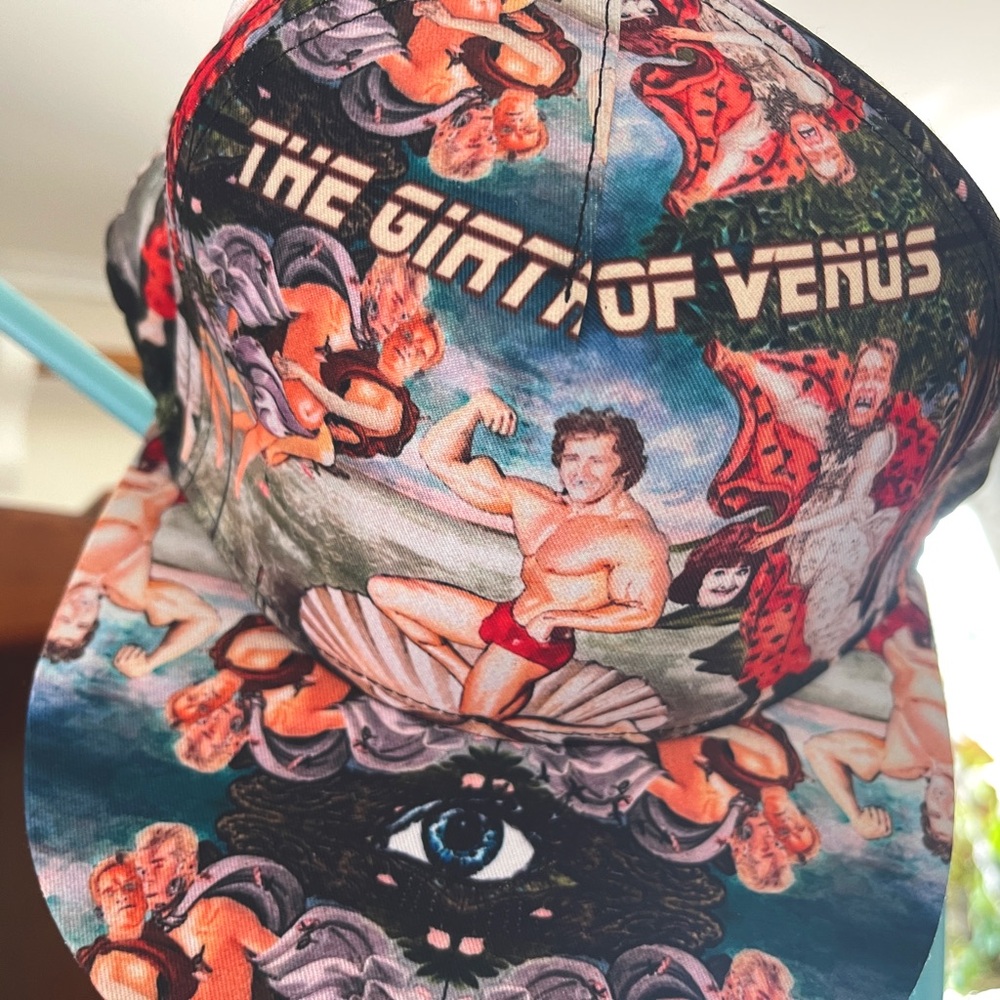 The Girth of Venus Arnold Schwarzenegger Artisan Hat - Retro Religious Art Hat